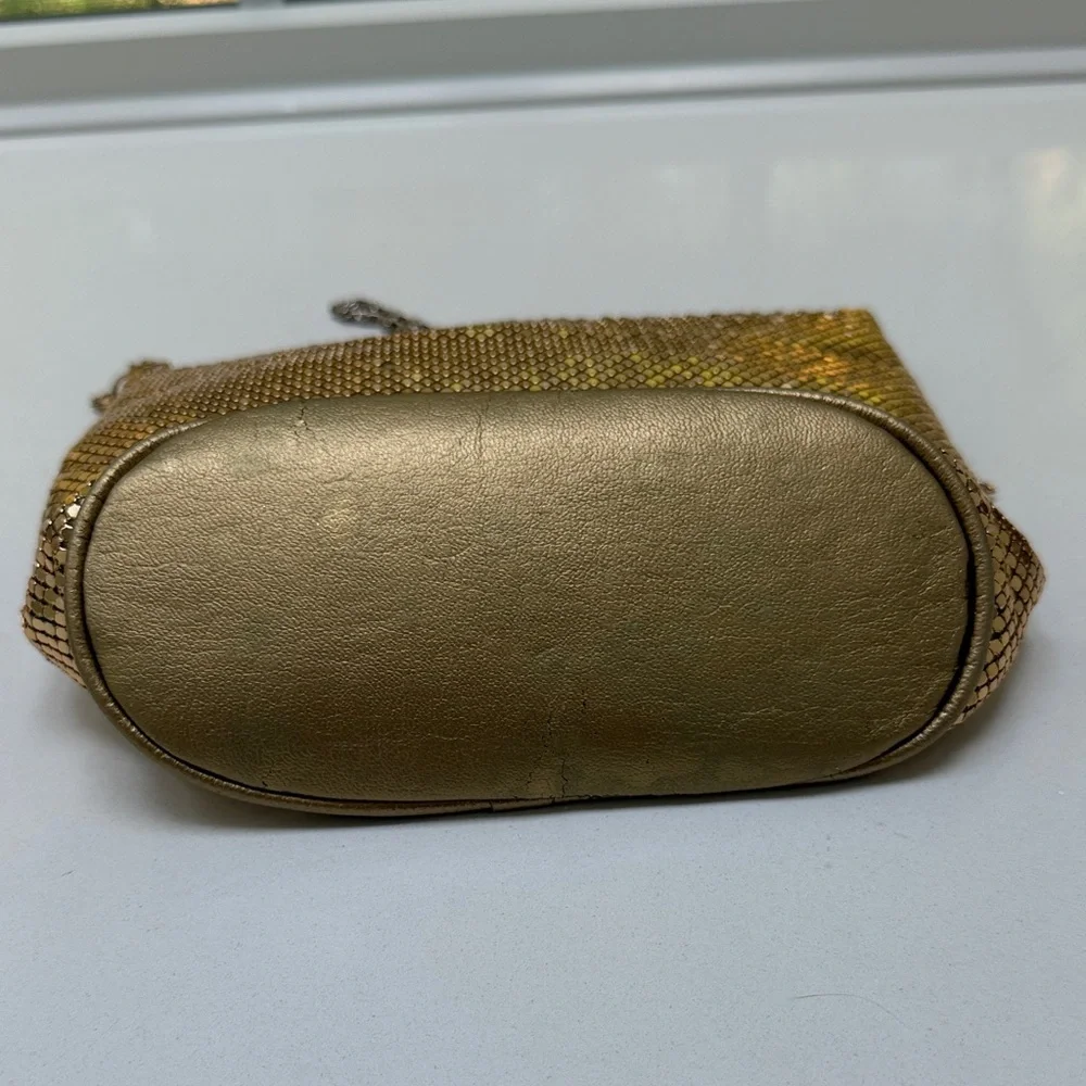 Vintage Gold Mesh Metallic Chain Shoulder Evening Bag